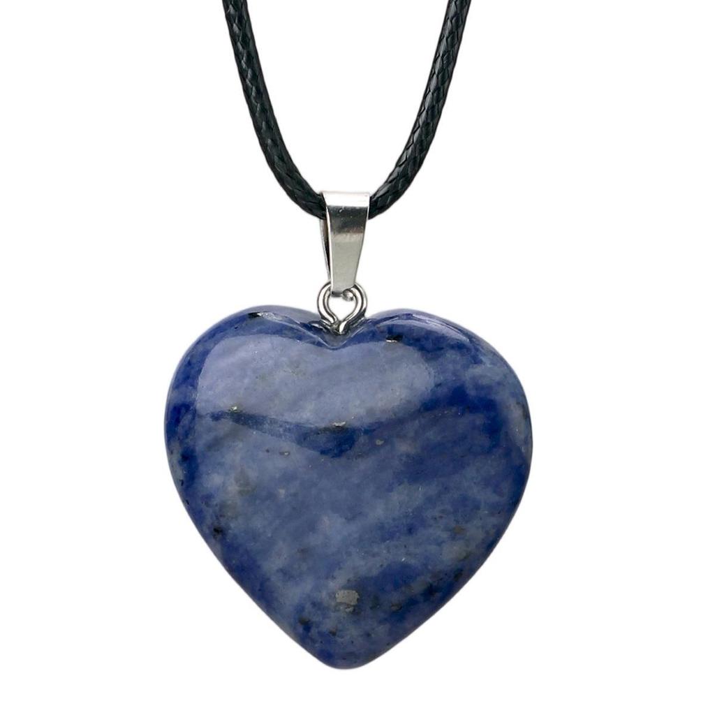 Valentine's Day Pink Crystal Heart Leather Necklace for Women - Fashionable Agate Cross-Border Jewelry.