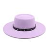 2022 Woolen Hat Women Spring And Autumn French Top Hat White Flat Edge Wide Brim British Men
