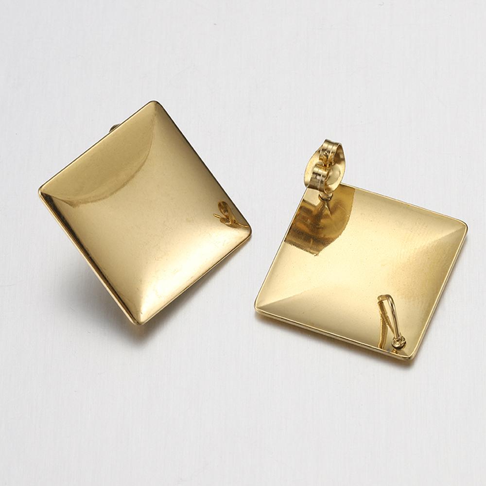 10 Stück Edelstahl-Ohrhaken im böhmischen Stil für Schmuckherstellung, DIY-Ohrringrohlinge aus geometrischen Formen