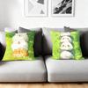 Cartoon drawing animal Cushion Cover Silky Short Plush Home Sofa Cushion Cover - Invisible Zipper Home Decoration