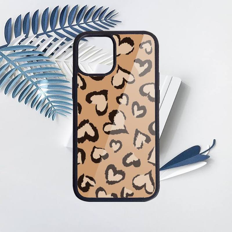 Leopard Print Phone Case PC for iPhone 11 12 13 Pro XS MAX 8 7 6 6S Plus X XR Luxury Shell Funda