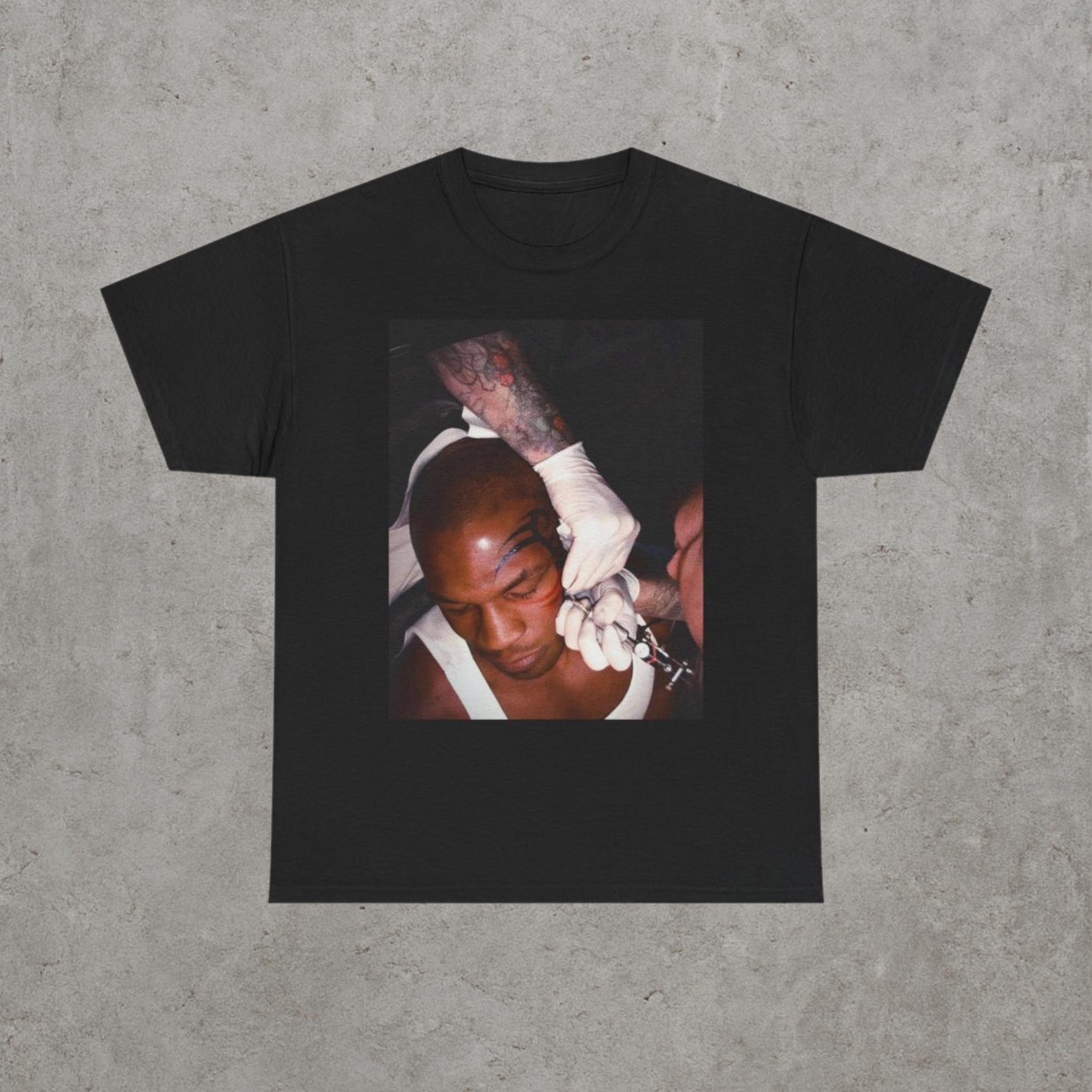 Iron Mike Photo Print Tyson Tattoo T-Shirt | Streetwear Graphic Tee M