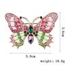 Vintage Delicate Rhinestone Butterfly Insect Brooch for Women