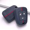 Silicone Key Fob Cover for Chevrolet Cruze Aveo Orlando Captiva Spark for Opel Astra J Insignia Corsa D/E Antara Zafira Mokka, 3-button Flip Remote