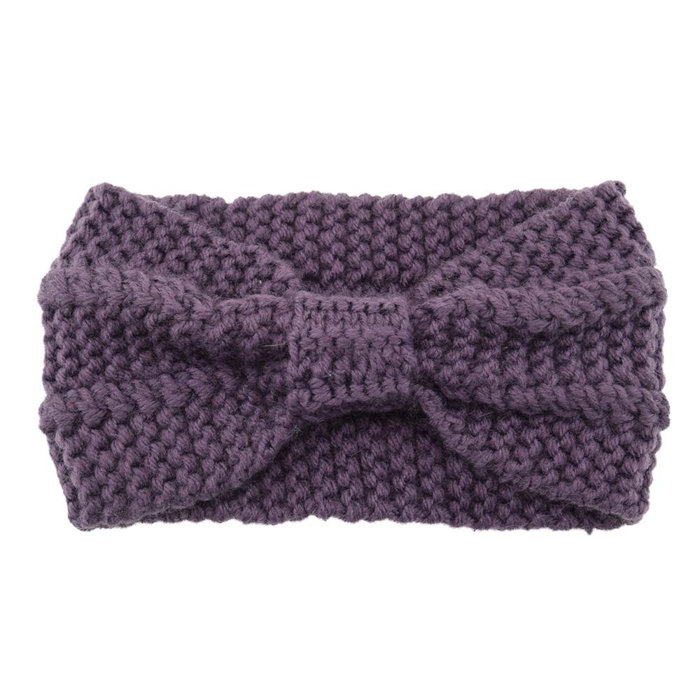 Effen Kleur Gebreide Hoofdbanden Winter Oorwarmers Gedraaid Elastisch Tulband Vrouwen Meisjes Haarbanden Pluche Gebreide Hoofddoek Hoofddeksel