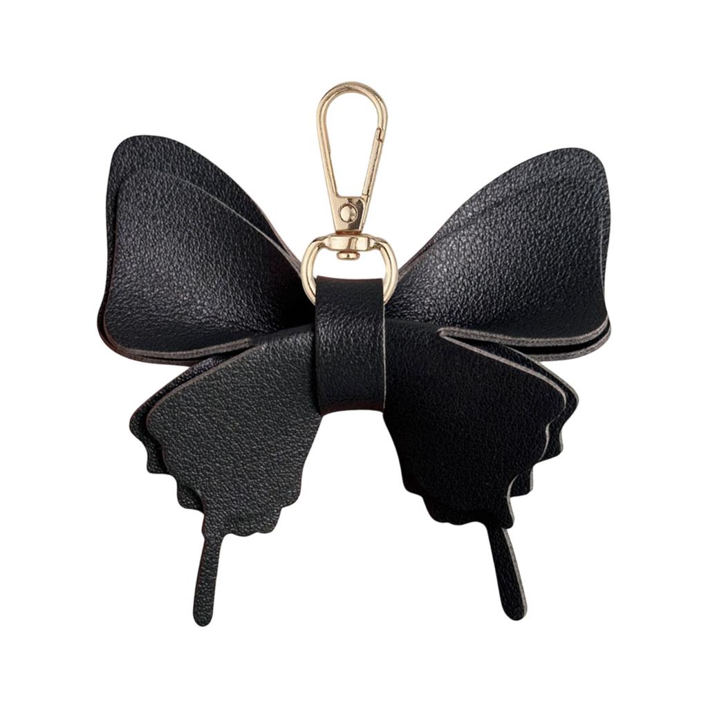 Elegant PU Leather Butterfly Bag Charm Keychain Accessory For Women Stylish Purse Decors Bags Pendant
