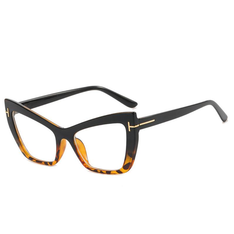 New Brand Design Fashion Cat Eye Leopard Glasses Women Frame Photochromic Anti Blue Light Computer Reading Eyeglass Degrees 0~+6
