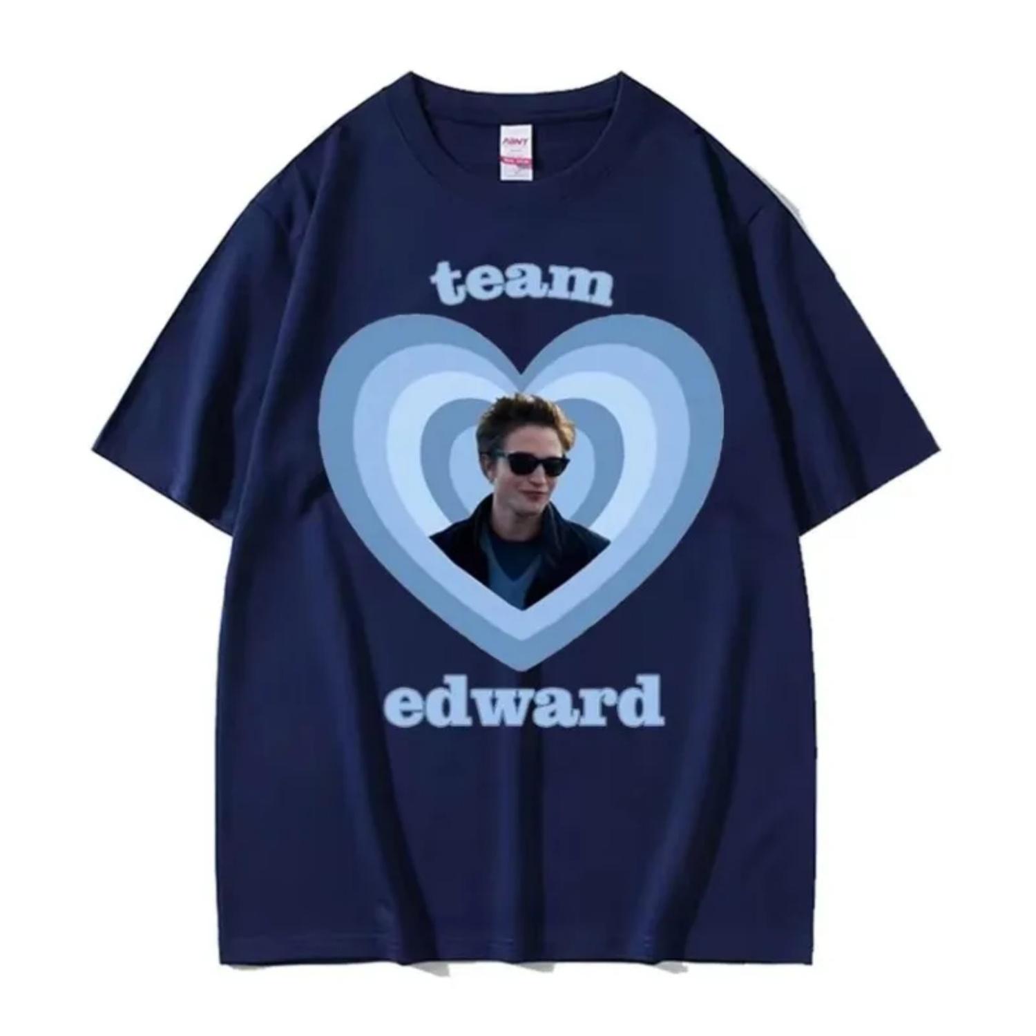 

Twilight Team Edward Cullen Printed T-shirts Men Women Fashion Retro Short Sleeve T Shirt Casual 100% Cotton T-shirt Streetwear S разноцветный