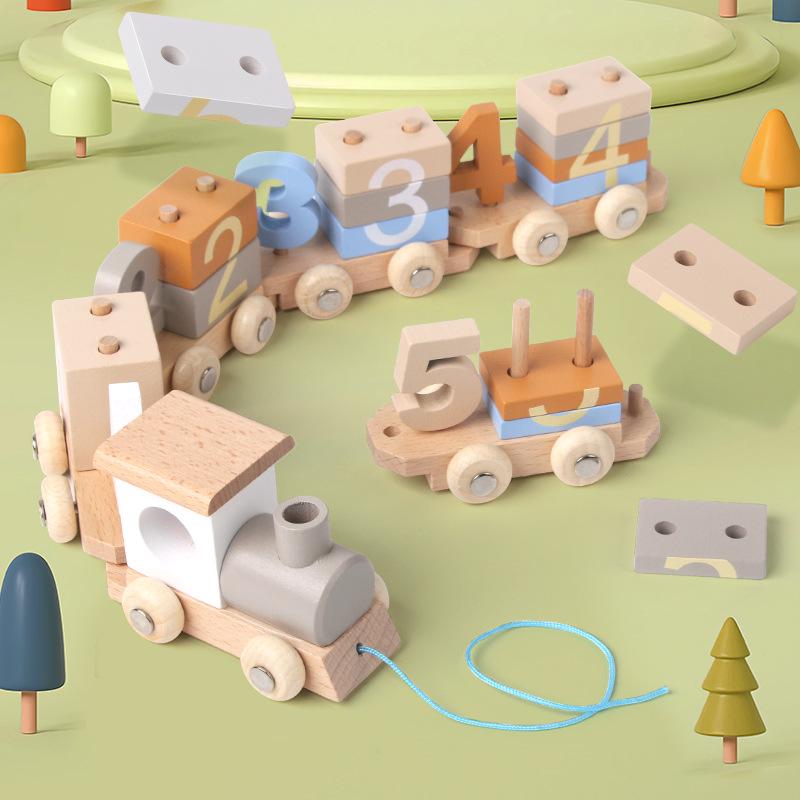 

Креативный деревянный конструктор-паровозик для раннего развития детей