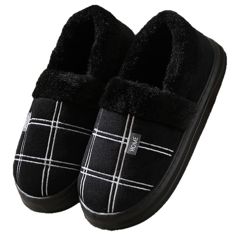 Extra Large Size Cotton Shoes, Winter Cotton Slippers, Home Slippers, One Pedal, Thermal Hair Slippers, Thick-soled Plush Slippers