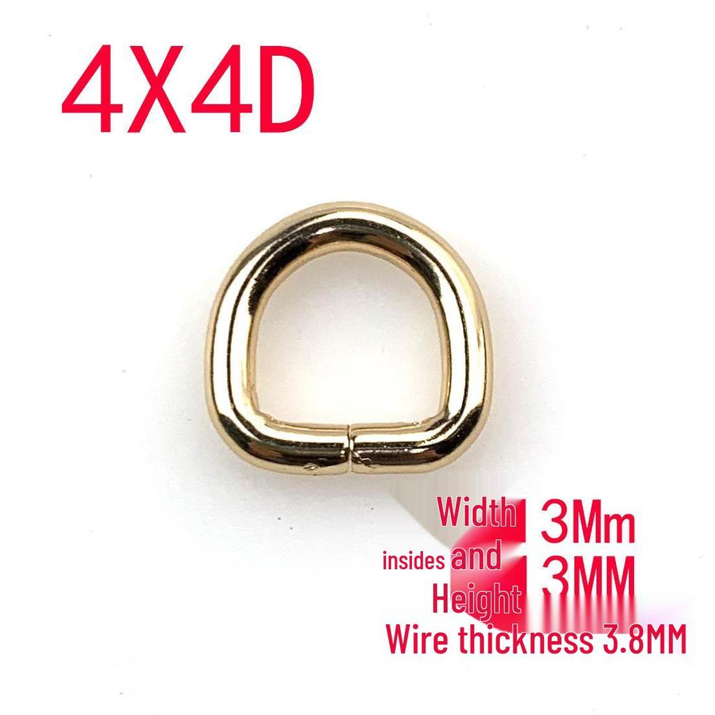 3.8mm Thick D-Ring Buckle Hardware for Bag Straps and Side Hooks