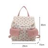 Women Floral Backpack Stylish Laptop Backpack Large Capacity Students School Bag Multi-pockets Adjustable Strap Nylon Backpack