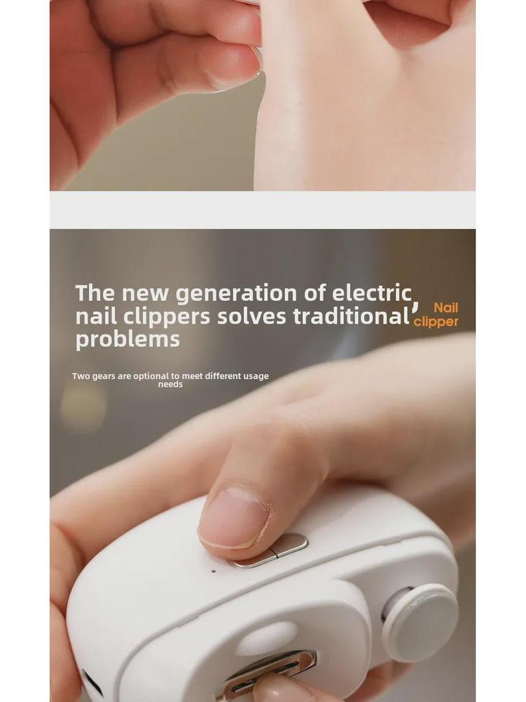 Automatic 2-in-1 Electric Nail Polisher & Clipper for Kids - Anti-Splash Design