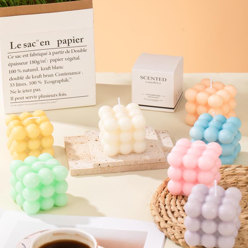 Aromatherapy Magic Cube Candle Gift Box - Handmade Soy Wax Birthday Souvenir for Her