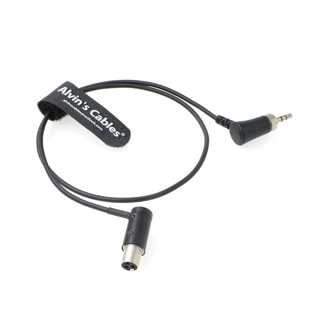 Cables Slim Audio Cable TA3F Female to Locking Right Angle Sennheiser EK 2000 Sony UWP Sound Devices 633 688 Balanced Output Alvin's Mini-XLR 3-pin -