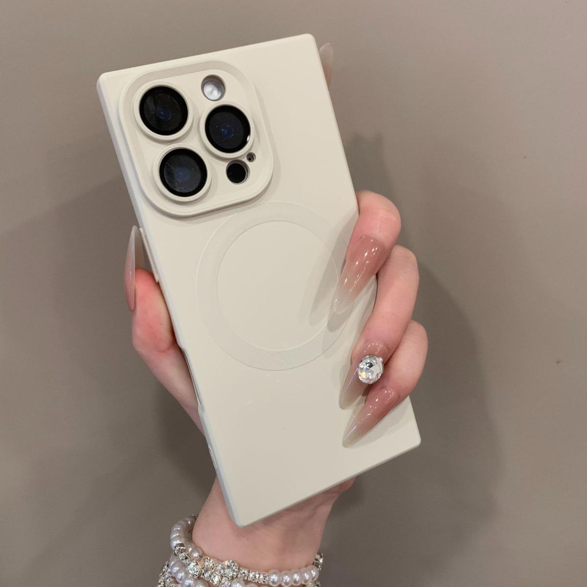 

New Square Liquid Suction Suitable for iPhone 16 Promax 18 Plus 14 Pro Max 13 12 11 Phone Case Anti Drop Famous Precision Hole iphone 16 белый