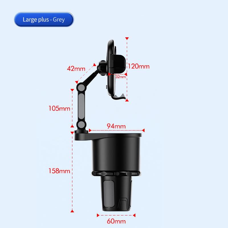 360-degree Rotating Car Cup Holder and 2 In 1 Multifunctional Mobile Phone Mount for Drink Holder and Coffee Cup Holder