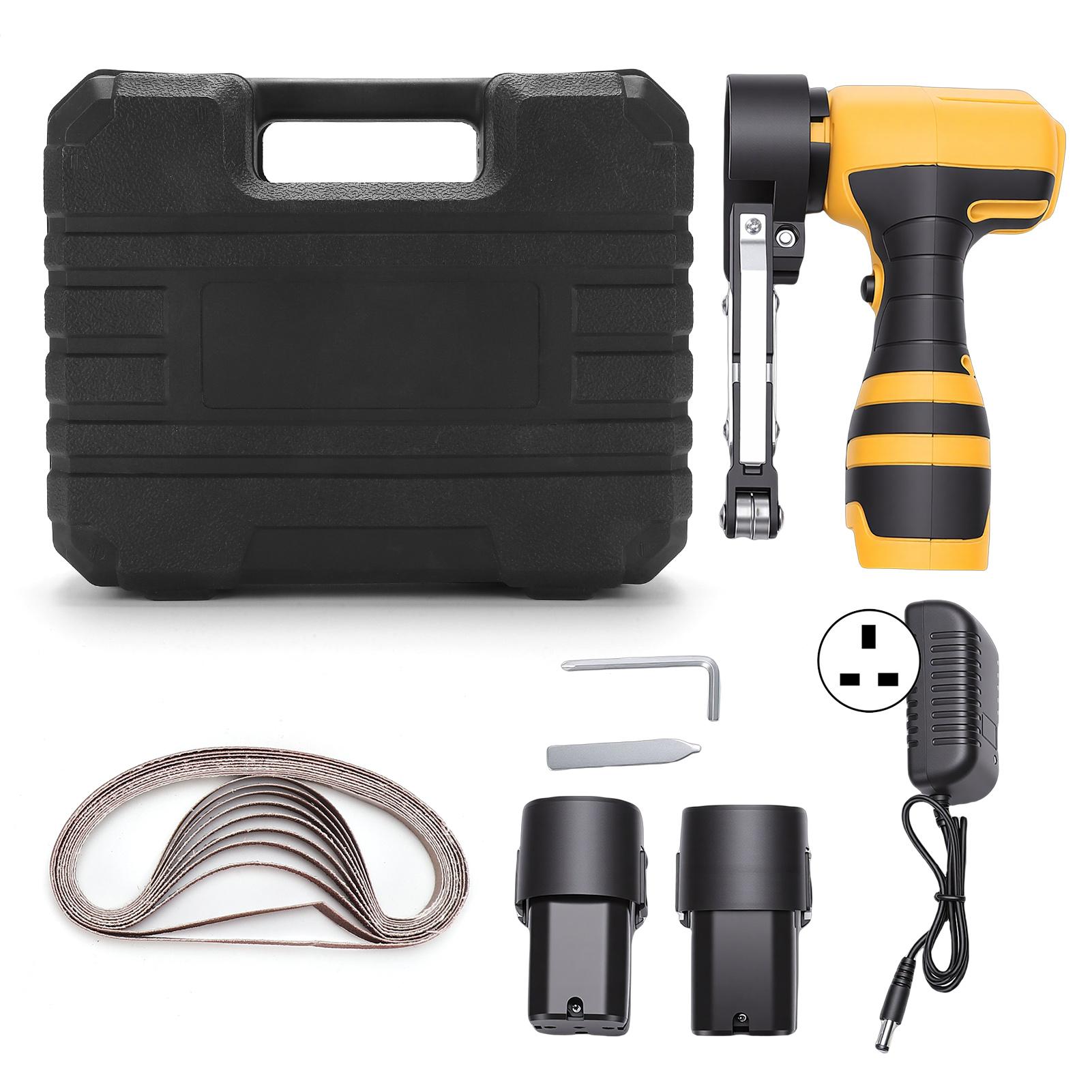 

Cordless Belt Sander, 7000RPM Mini Belt Grinder with Variable Speed, 1500mAh Battery and Charger, Portable Sanding Tool Type 2