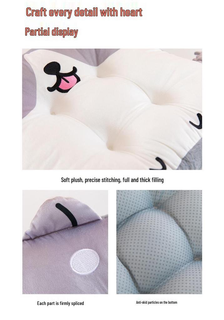 Cartoon Plush Chair Pad for Kids - Height Boost & Comfort