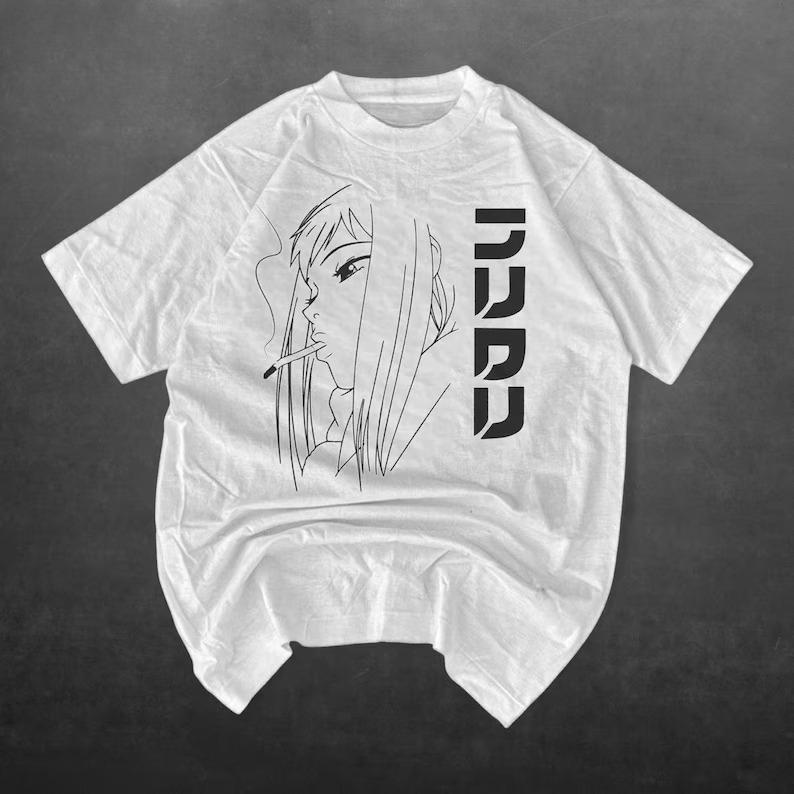 Japanese Y2k Tops Graphic Print Tshirt Kpop 90s Vintage Clothes Aesthetic Clothing Unisexs Emo Punk Classic Gothic Crop Tops