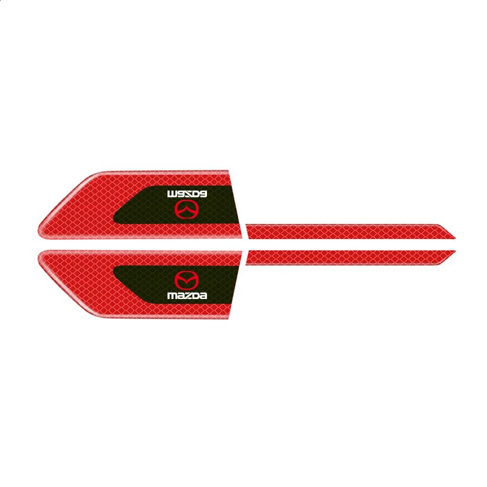 

2025 Hot 2pcs Car Side Fender Body Anti-collision Stickers Reflective Safety Warning Door Protection Sticker For Mazda Axela Ate 2PCS