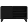 Vinyl Record Cabinet Black Oak Effect 85 x 38 x 48 cm
