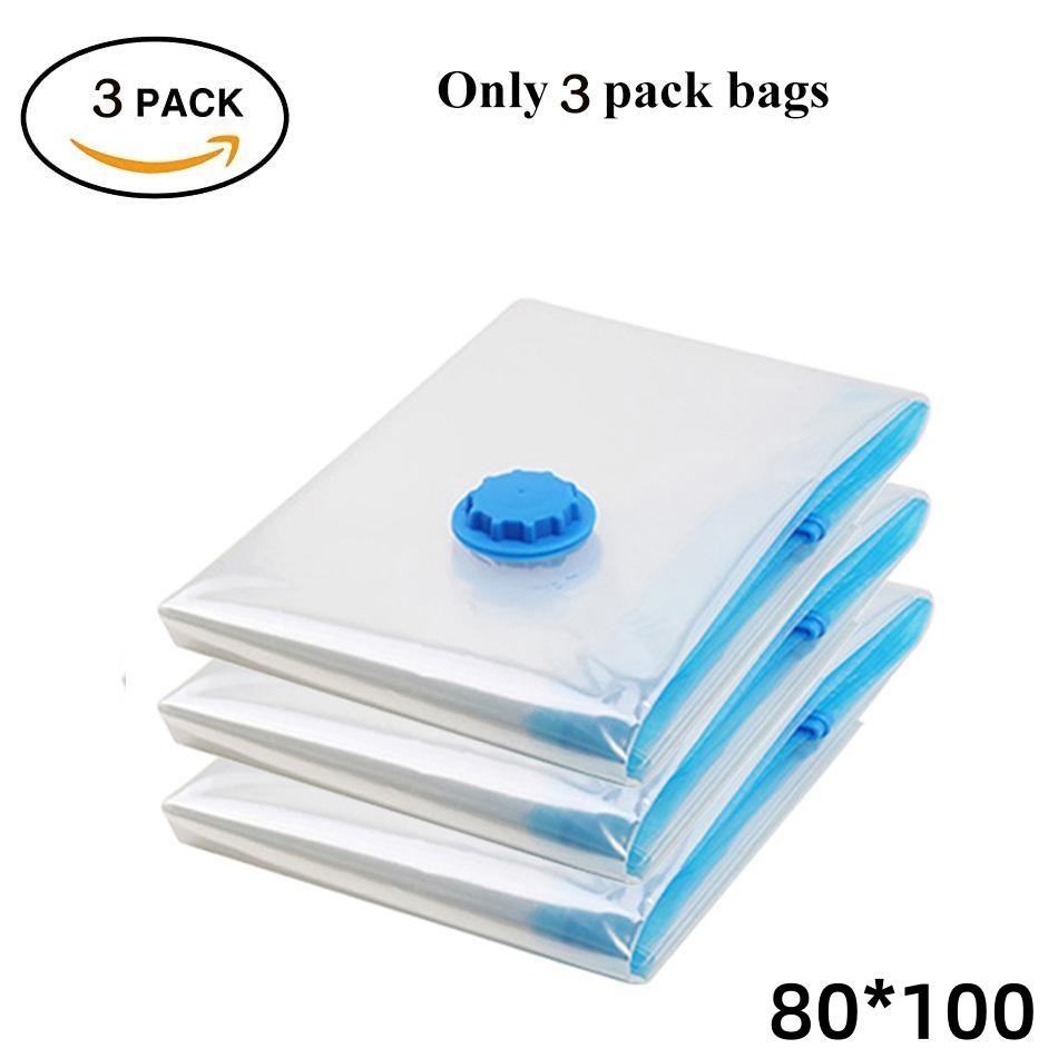 Vacuum Storage Bags Thick Clothes Organizer Quilt Blanket Duvet Down Jacket Compression Bag Household Space Saver