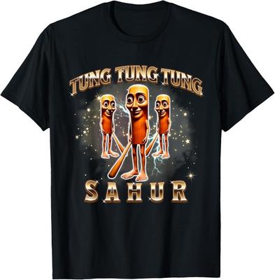 Tung Tung Tung Sahur Italienischer Hirnfraß Gen Z Humor Frauen Männer T-Shirt
