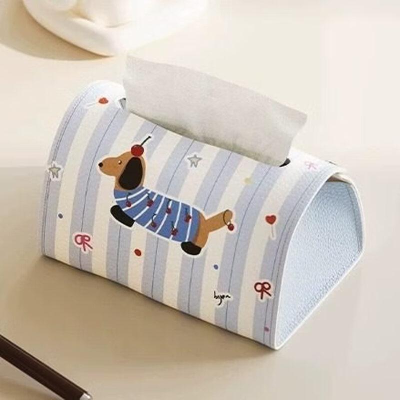 Cute Pink Puppy Tissue Box Holder