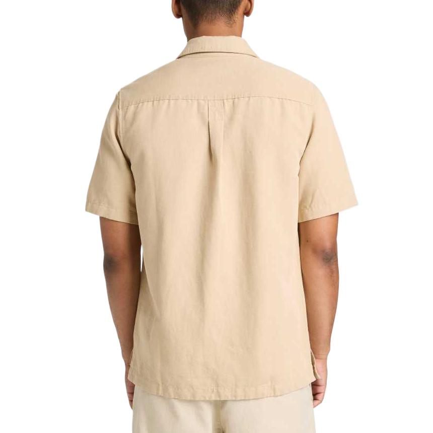 Timberland Camicia Polo a Maniche Corte Tinta Unita Misto Lino Uomo camicie TB0A5SK7Y941