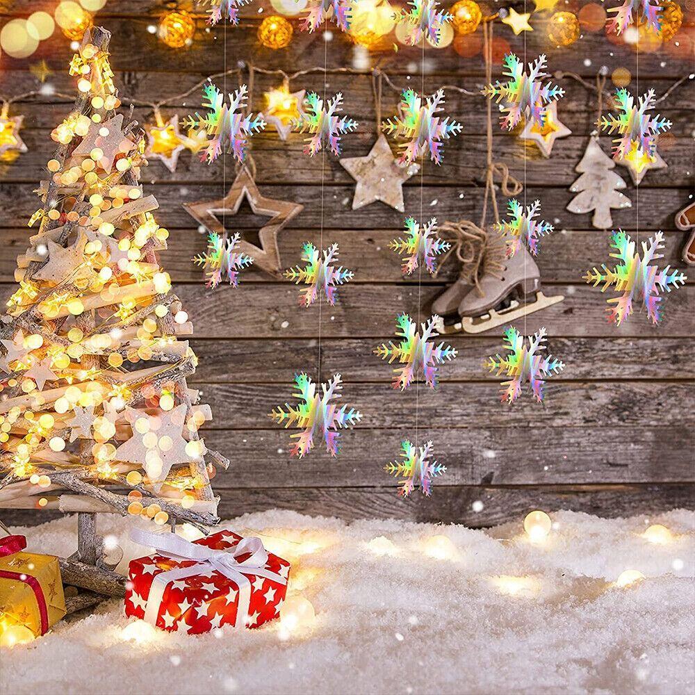 

Украшения Navidad Ornaments 3D Искусственная снежинка Искусственный снег Декор Снежные хлопья Бумажная гирлянда темно-синий