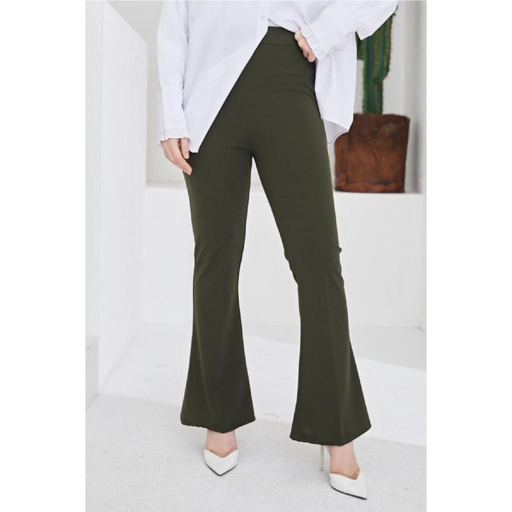 206 Spanish Leg Fabric Trousers