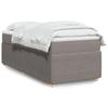 VidaXL Slat Bed Base with Mattress Taupe 80x200 Cm Fabric 3285529