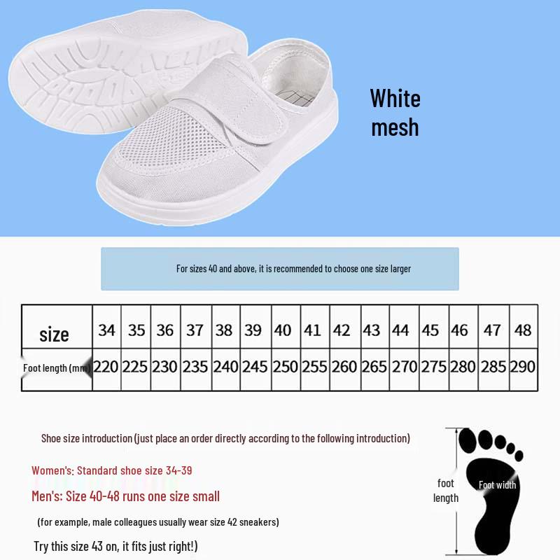 Prodyšné PVC Antistatické Boty na suchý zip ze síťoviny s protiskluzovou měkkou podrážkou