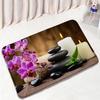 Zen Black Stones Bath Mat Green Bamboo Buddha Candle Spa Bathroom Decorations Bathtub Rug Bedroom Living Room Home Carpet