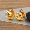 Nidin New Retro Unique Personality Stud Earrings For Women Female Hemisphere Shape Copper Ear Jewelry Engagement Wedding Gifts