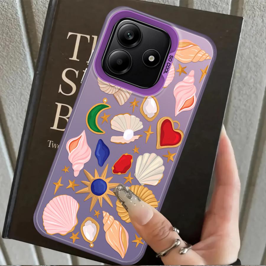 Shell Flower Back Phone Cover Case for Xiaomi Poco C50 X5 X3 Pro F3 GT X3 NFC F4 C51