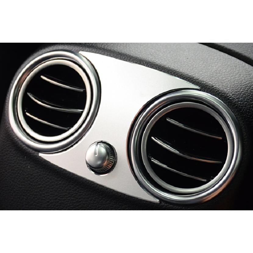 For Mercedes-Benz GLC 16-21 Aluminum Silver Back Row Air Outlet Vent Cover Trim