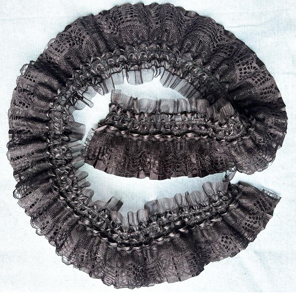 8cm Wide White Pleated Chiffon Fold Lace Embroidered Ribbons Trim For Sewing Diy Crafts Curtains Garment Dress Hem Decoration