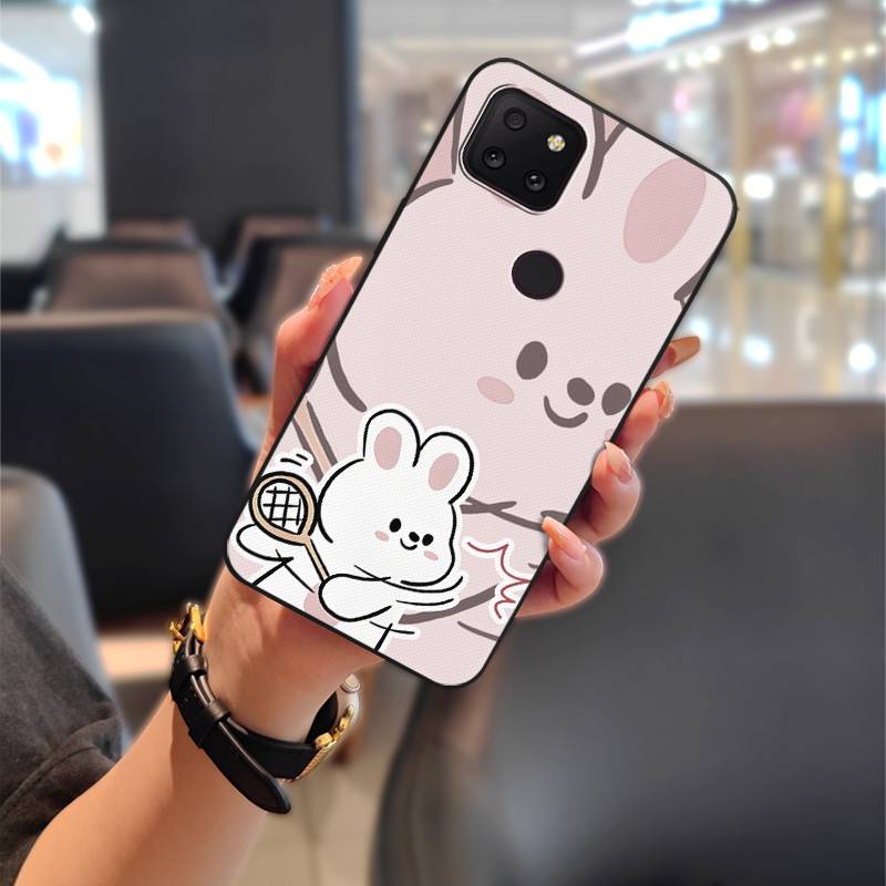 Anti-dust Silicone Phone Case For TCL T-Mobile Revvl 5G Cartoon Couple Full Wrap Dirt-resistant Anti-knock TPU Durable