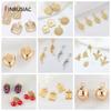 Wholesale 14K Gold Plated Brass Metal Small Cute Charms Heart / Star / Square Tags Pendants Accessories For Jewelry Making