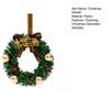 Christmas Wreath Decoration Mini Wreath with Bow And Bell Artificial Greenery Wreath for Tree Door Wall Holiday Home Decoration
