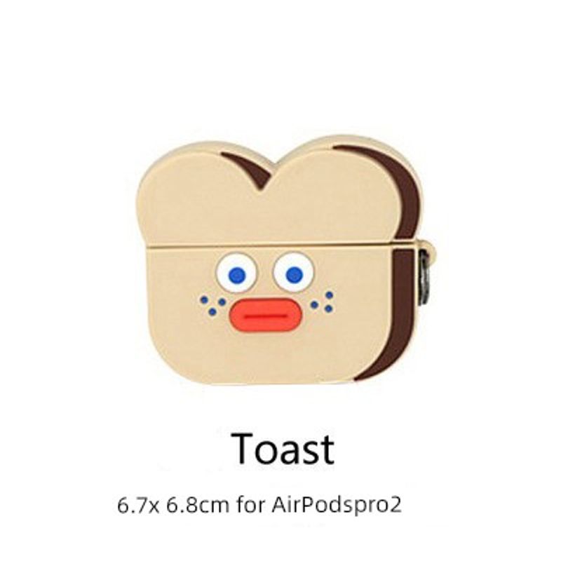 

Wireless Bluetooth Earbuds Case 2/3 Generation Pro Second Generation and Third Generation Pro2 Charging Case Protective Case Silicone Case pro 2 Generation Toast