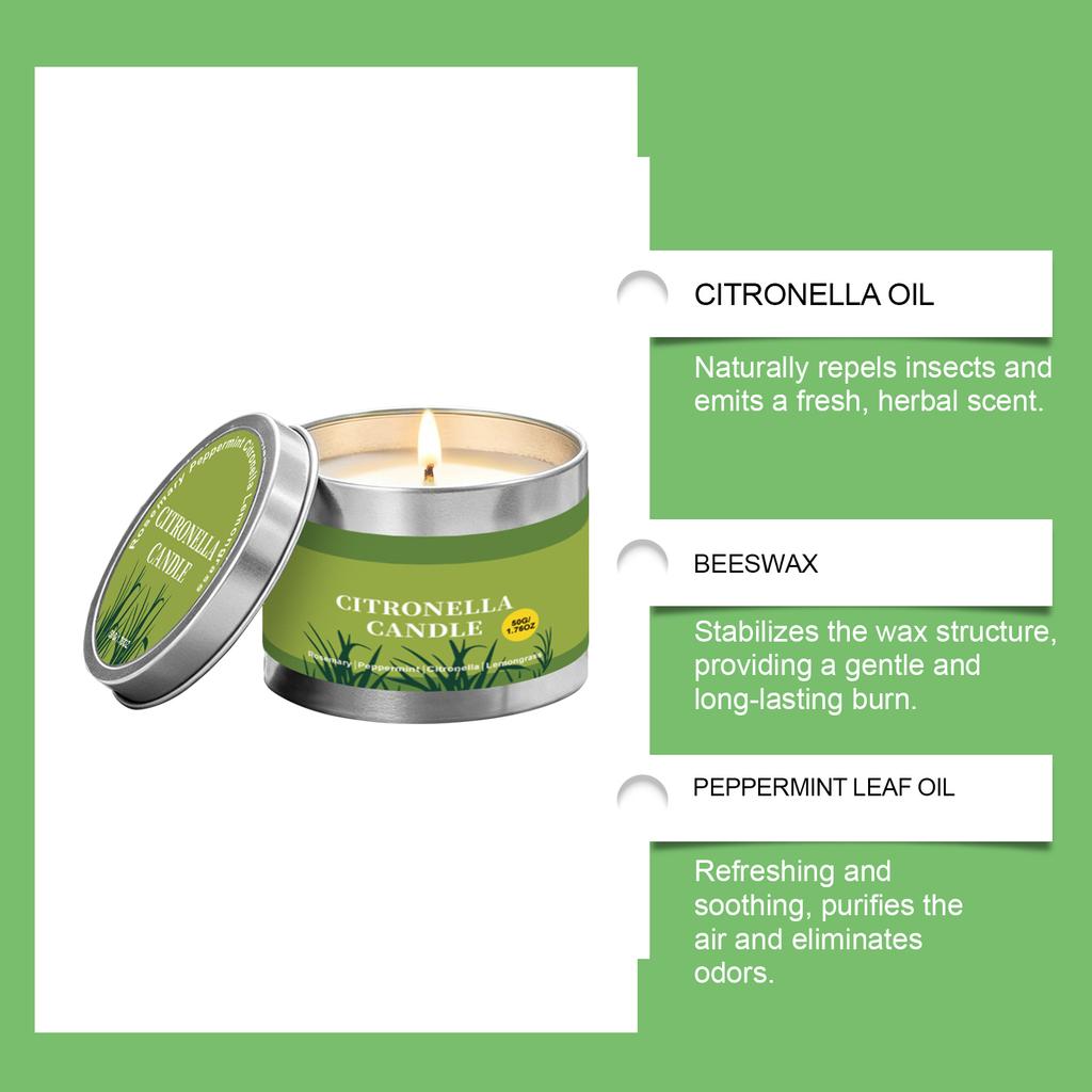 Citronella Candle for Outdoor Patio - Scented Candle for Candlelight Dinner and
