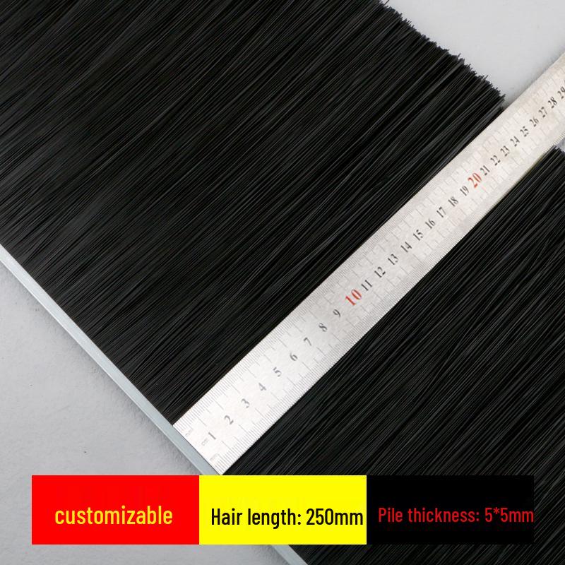 Braune kundenspezifische Nylonborstenbürste für staubdichte Abdichtung und Drehtüren