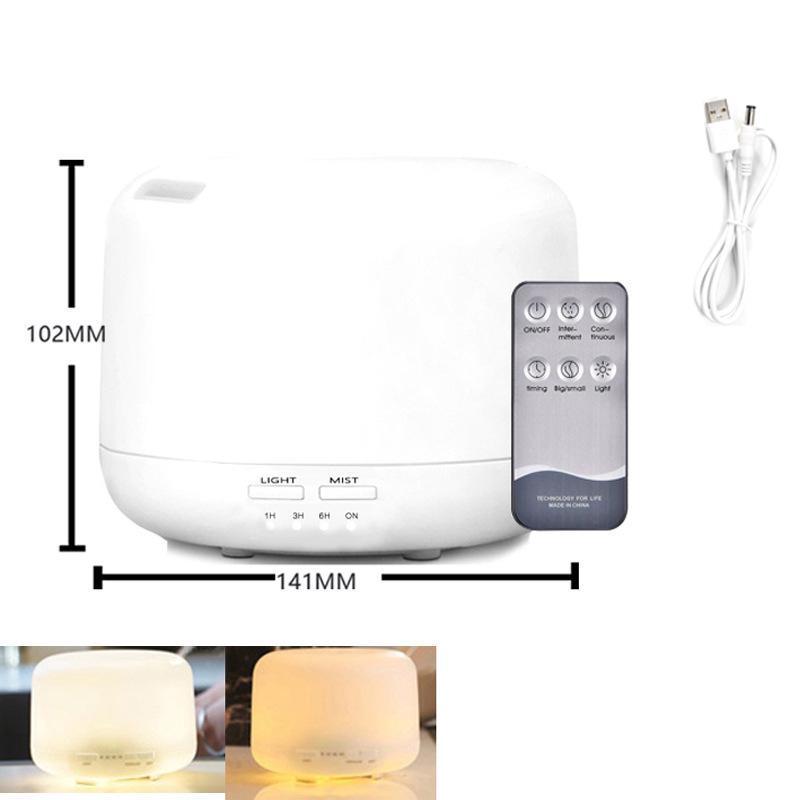 500ML Ultrasonic Air Humidifier & Aroma Diffuser - Muji Style, USB, Large Capacity