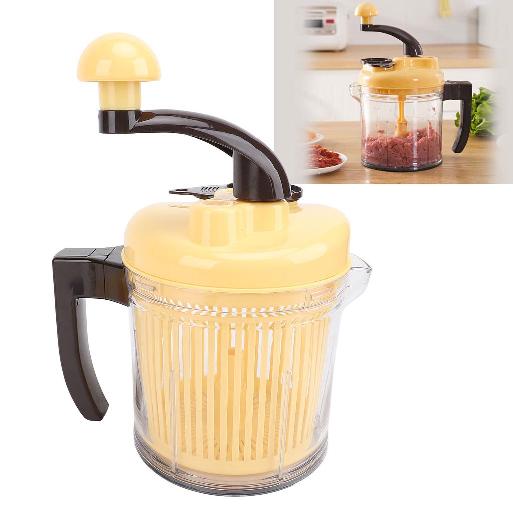 Food Processor with Filter Basket 2500ml Silent Three Gear Multi Functional Manual Meat Grinder Vege