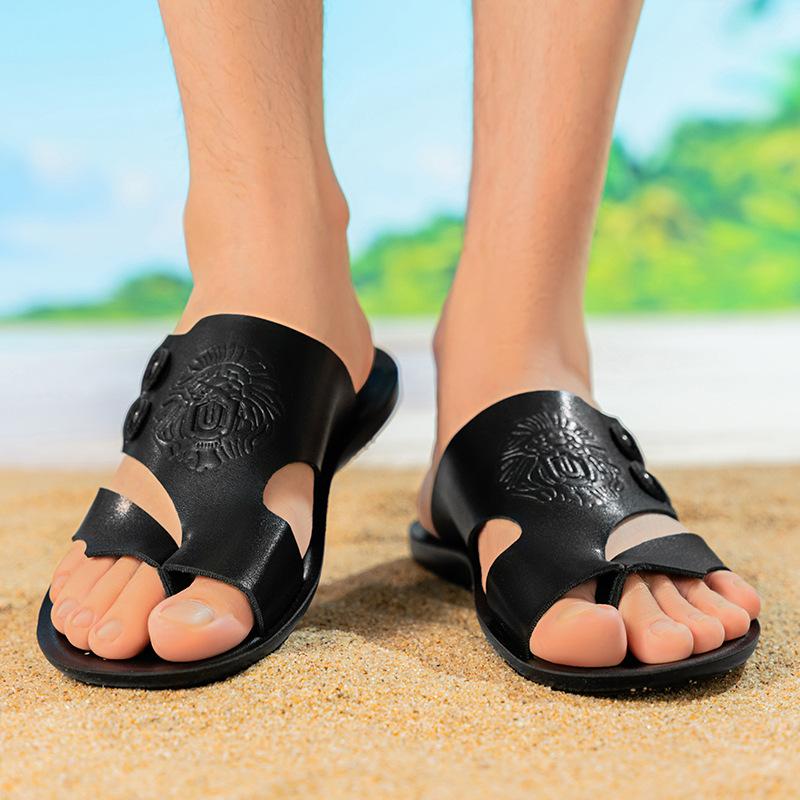 Fashion Flip Flops Summer New Fashion Casual Slippers For Men Classic Flat Beach Shoes Male Non Slip Slippers Flip Flops Outdoor