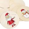 New Diameter 1-10CM Natural Unfinished Round Wood Slices Circles Discs for DIY Craft Kids Christmas Painting Toys Ornament Decor