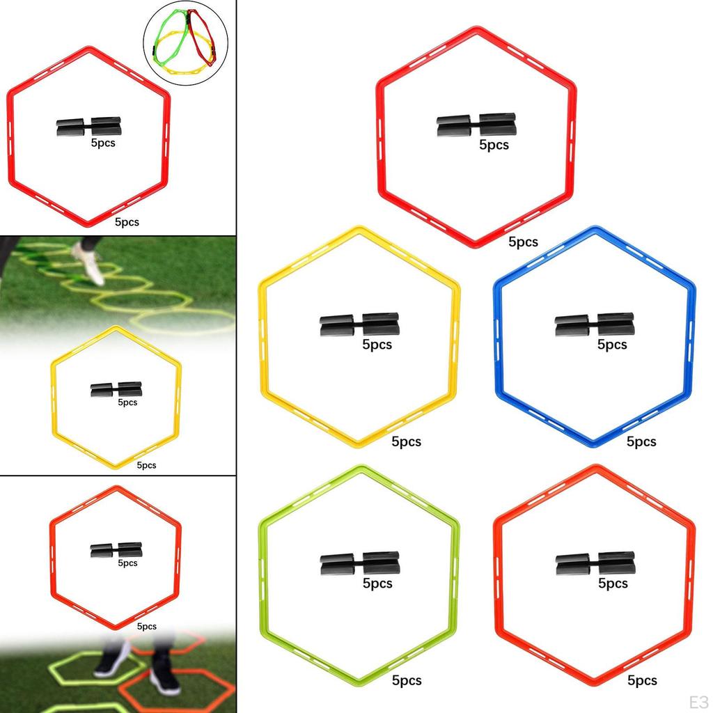 5 Agility Rings for Footwork Development Indoor and Outdoor Activities